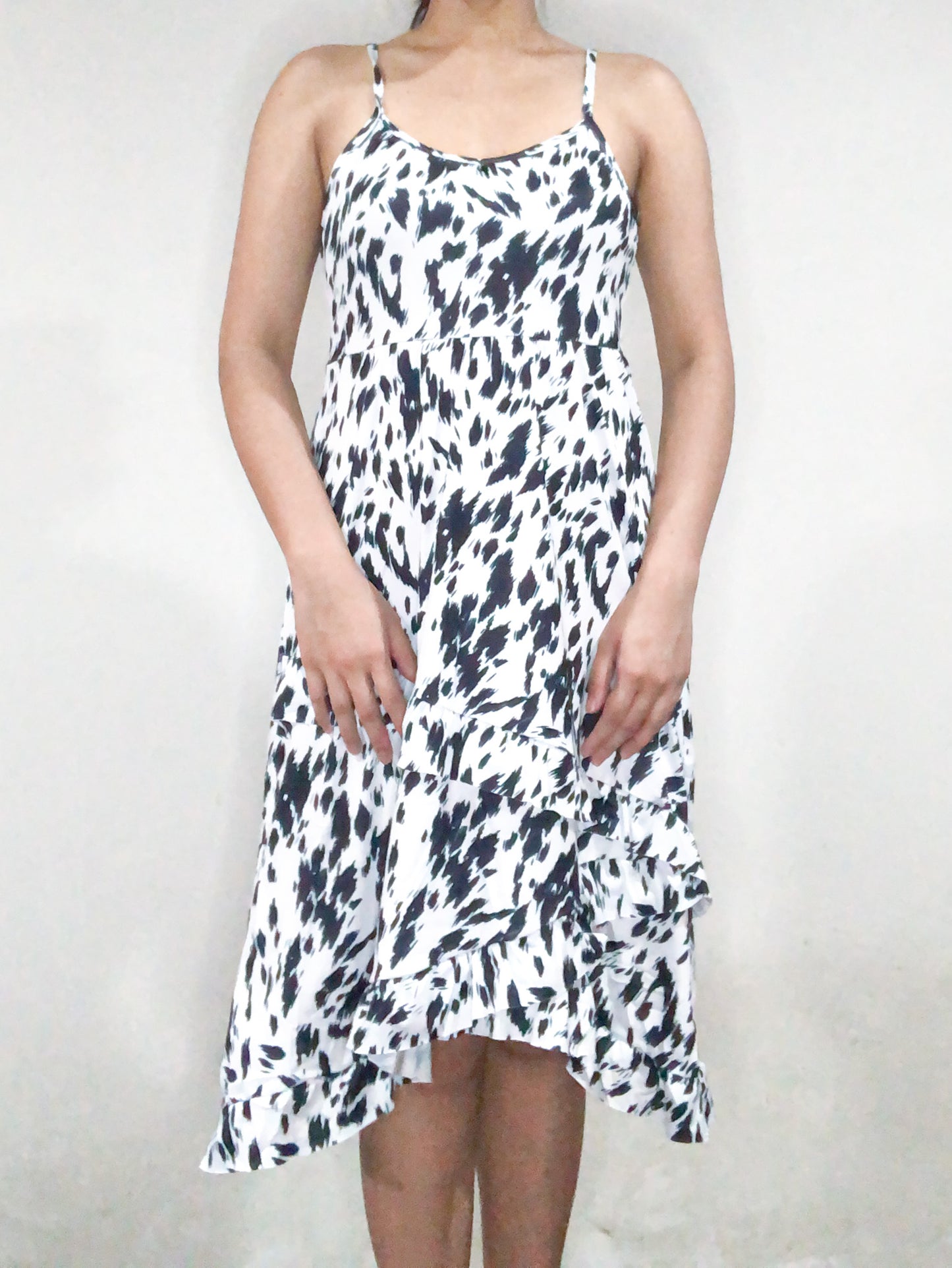 DRESS 06 Sleeveless - Brush Strokes Print