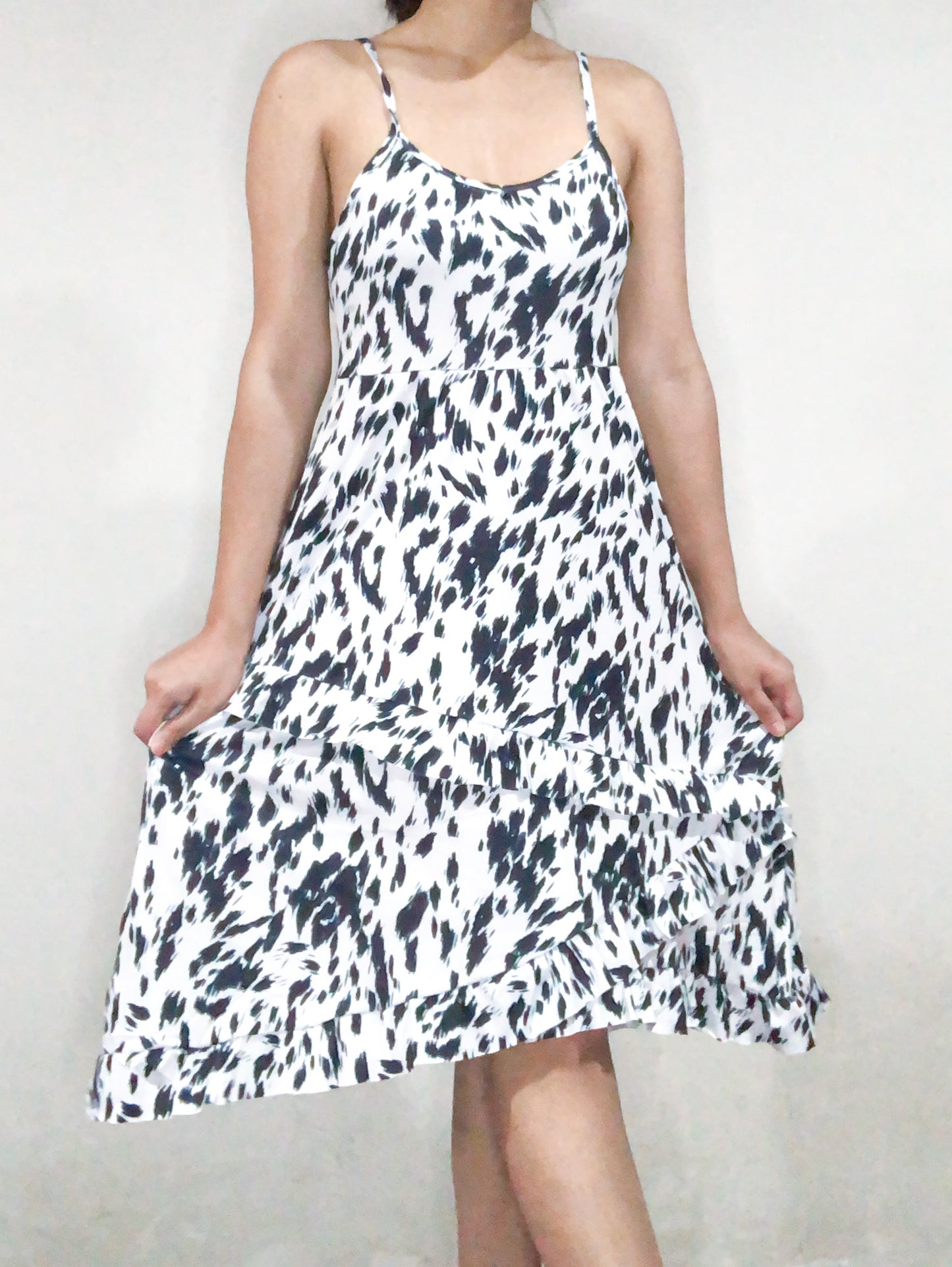 DRESS 06 Sleeveless - Brush Strokes Print