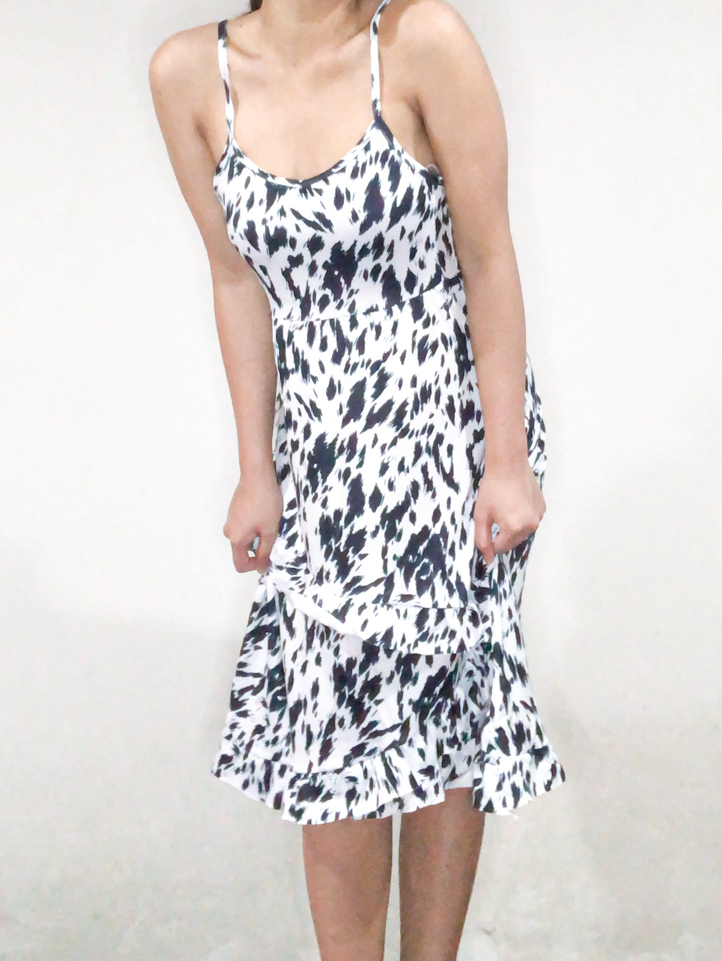 DRESS 06 Sleeveless - Brush Strokes Print