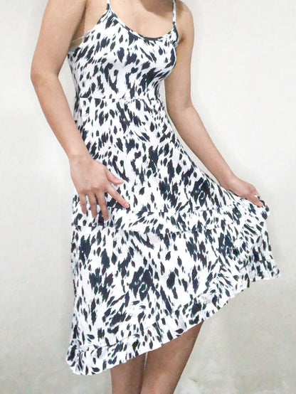 DRESS 06 Sleeveless - Brush Strokes Print