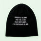 BEANIE HAT Chocoolate - "Property of US Army.." (Black)